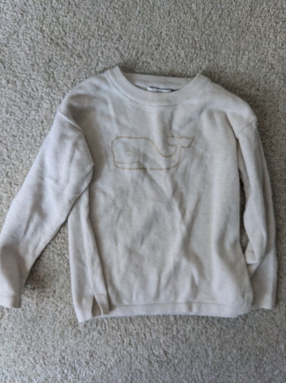 Vineyard Vines Kids Cream Whale Sweatshirt